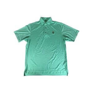 Footjoy Shirt Adult Medium Cyan Golf Polo Stretch Performance Mens
